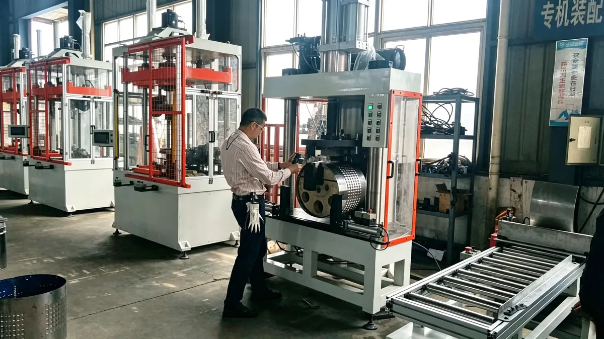 Engineered high-force hydro-pneumatic cylinder used for heavy-duty metal stamping