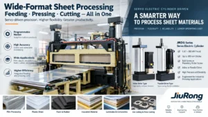 JiuRong Dual Servo Electric Cylinder Wide Format Sheet Processing Machine