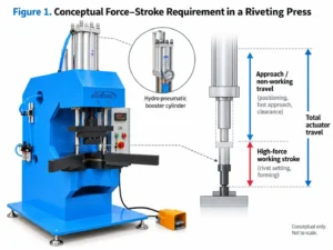 Conceptual Force Stroke Requirement in Riveting Press