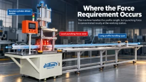 JiuRong long aluminum profile punching machine